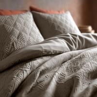 RoyalTextile - Milano 3D Dekbedovertrek - Taupe/Grijs - 140 x 220 RoyalTextile - Milano 3D Dekbedovertrek - Taupe/Grijs - 140 x 220