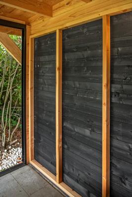 Zweeds rabat Eco Noord-Europees vuren zwart gespoten 1,1/2,2x19,5x240 cm Tuindeco - Tuindeco