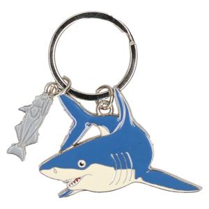 Metalen haaien sleutelhangers 5 cm   -