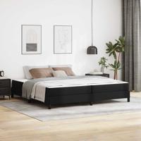 Bed met matras Zwart 200 x 200 cm Kunstleer