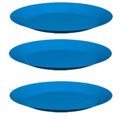 Ontbijt/diner bordjes - 20x - blauw - 26 cm - hard kunststof