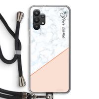 Marmer in stijl: Samsung Galaxy A32 5G Transparant Hoesje met koord