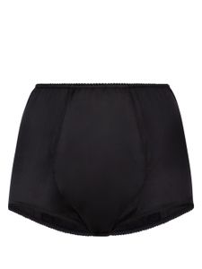 Dolce & Gabbana short satiné à taille haute - Noir