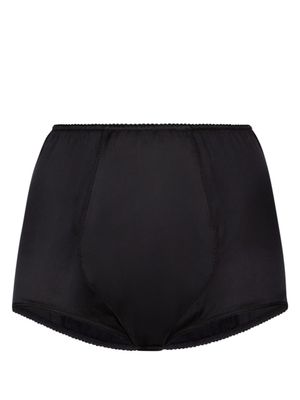 Dolce & Gabbana short satiné à taille haute - Noir