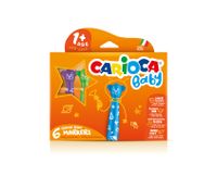Carioca viltstift Baby Teddy, doos van 6 stuks in geassorteerde kleuren