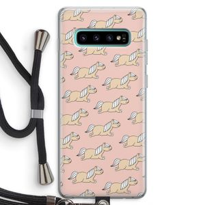 Ponys: Samsung Galaxy S10 Plus Transparant Hoesje met koord