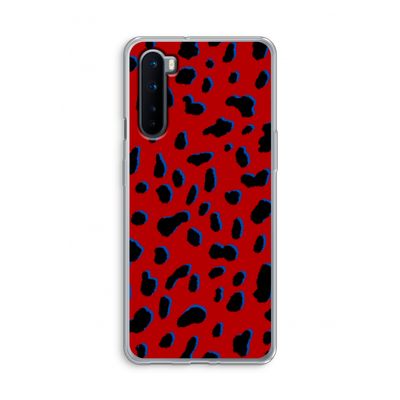 Red Leopard: OnePlus Nord Transparant Hoesje