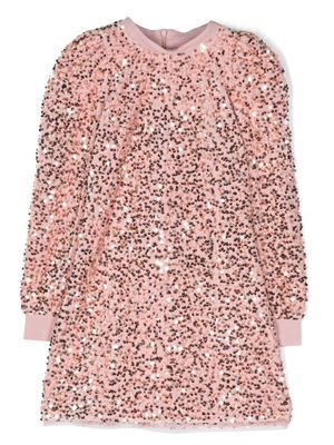 Miss Blumarine robe à design brodé de sequins - Rose