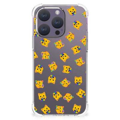 Doorzichtige Silicone Hoesje voor iPhone 15 Pro Katten Emojis Doorzichtige Silicone Hoesje voor iPhone 15 Pro Katten Emojis