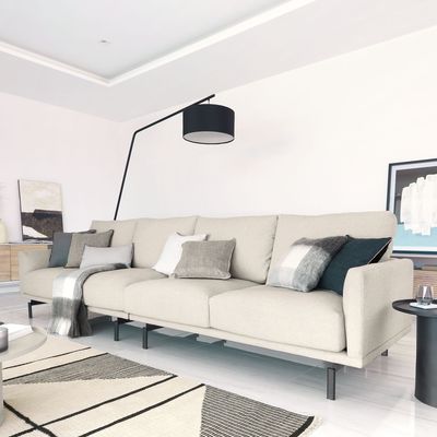 Kave Home 4-zits Bank 'Galene' 334cm, kleur Beige
