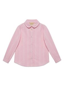 Gucci Kids chemise à logo en jacquard - Rose