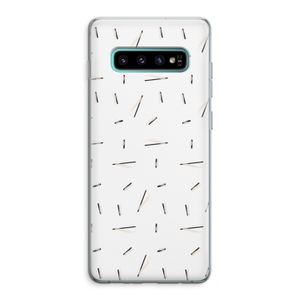 Hipster stripes: Samsung Galaxy S10 Plus Transparant Hoesje