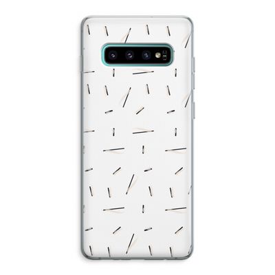 Hipster stripes: Samsung Galaxy S10 Plus Transparant Hoesje