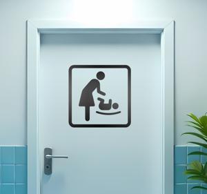 señal cambiador de bebe deursticker