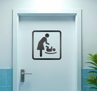 señal cambiador de bebe deursticker