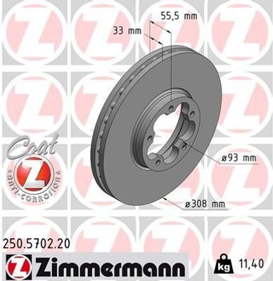 Remschijf COAT Z 250570220