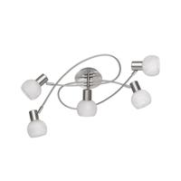 Trio Plafondlamp spots Antibes Knot 5-lichts nikkel mat R60175007