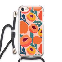 Perzik: iPhone 7 Transparant Hoesje met koord