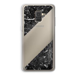 Zwart marmer: Samsung Galaxy A8 (2018) Transparant Hoesje