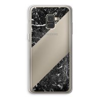 Zwart marmer: Samsung Galaxy A8 (2018) Transparant Hoesje
