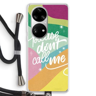 Don't call: Huawei P50 Pro Transparant Hoesje met koord