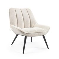 Kave Home Marlina fauteuil wit fleece