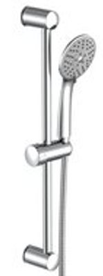 NAPOLI doucheset, chroom antikalk nozzles 3 functies en waterstop functie douchekop: Ø ca. 7 cm douchestang van metaal, lengte: 56 cm inclusief waterbesparende pakking - tot wel 50% minder w