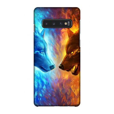 Fire & Ice: Samsung Galaxy S10 4G Volledig Geprint Hoesje