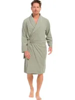 Heren badjas - Groen - Katoenen ochtendjas - Saunajas