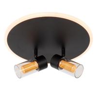 Lucide EVERINA - Plafonnière - Ø 30 cm - LED Dimb. - CCT - 2200K/6500K - Zwart | Essential