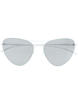 Mykita x Maison Margiela lunettes de soleil à monture pilote - Blanc