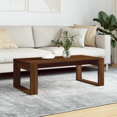 Salontafel 102x50x35 cm bewerkt hout bruin eikenkleur