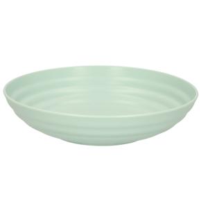 Rond bord/camping - diep bord - D19 cm - groen - kunststof - onbreekbaar