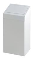 Afvalbak vepa bins met pushdeksel 50 liter wit