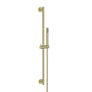 Glijstang set Wiesbaden UniMatch | 75 cm | Incl.Handdouche en Doucheslang | Messing | Rond | Geborsteld messing