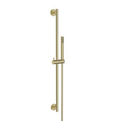 Glijstang set Wiesbaden UniMatch | 75 cm | Incl.Handdouche en Doucheslang | Messing | Rond | Geborsteld messing