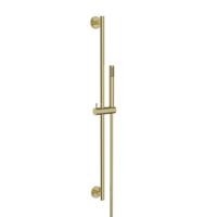 Glijstang set Wiesbaden UniMatch | 75 cm | Incl.Handdouche en Doucheslang | Messing | Rond | Geborsteld messing