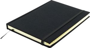 Kangaro K-5105 Alfabetboek A5 A-Z Linnen Hard Cover Zwart, 208 Pagina&apos;s, Leeslint, Elastiek