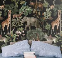Wilde dieren scandinavische stijl behang