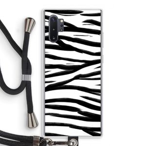 Zebra pattern: Samsung Galaxy Note 10 Plus Transparant Hoesje met koord
