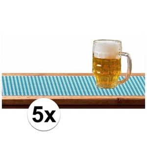 5x Tafellopers Oktoberfest/Bierfeest versiering 65 x 600 cm