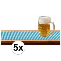 5x Tafellopers Oktoberfest/Bierfeest versiering 65 x 600 cm