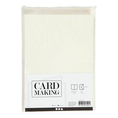 Creativ Company Kaarten en enveloppen off-white, 50 sets