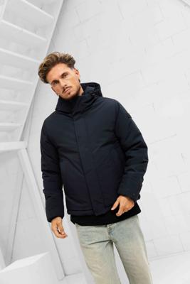 Pure Path Active Flex Short Parka Winterjas Heren Donkerblauw - Maat S - Kleur: Donkerblauw | Soccerfanshop