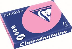 Clairefontaine Trophée Pastel, gekleurd papier, A3, 160 g, 250 vel, felroze