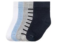 lupilu 5 paar baby sokken (19/22, Blauw/wit/grijs/marineblauw)