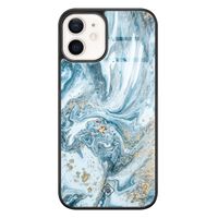 iPhone 12 glazen hardcase - Marble sea