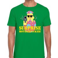 Fout paas t-shirt groen surprise motherfucker voor heren