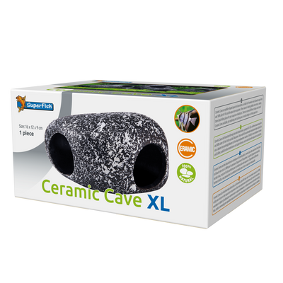 Superfish Ceramic Cave XL - Natuurlijke Keramiek Schuilplaats voor Aquarium Vissen