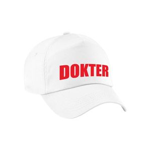 Carnaval verkleed pet / cap dokter wit voor dames en heren   -